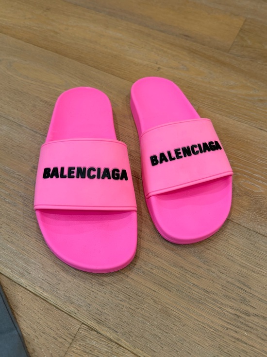 Balenciaga Shoes - Balenciaga Hot Pink Slide sandals NEW NEVER WORN!